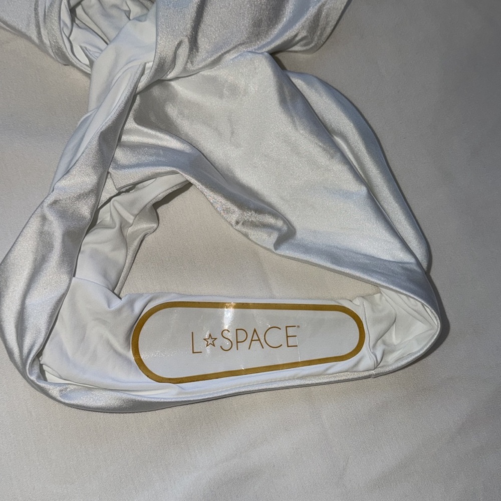 L*Space Sierra One Piece Bathing Suit - White Satin Shine, SMALL - Picture 6 of 11